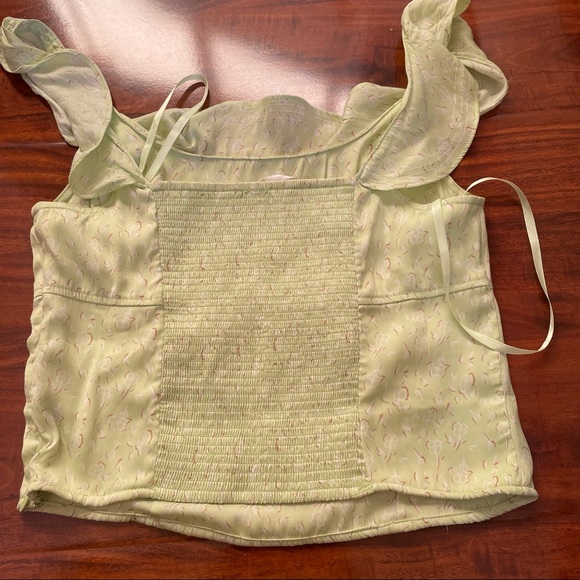 Satin Lime green Free people Top - Picture 2 of 4